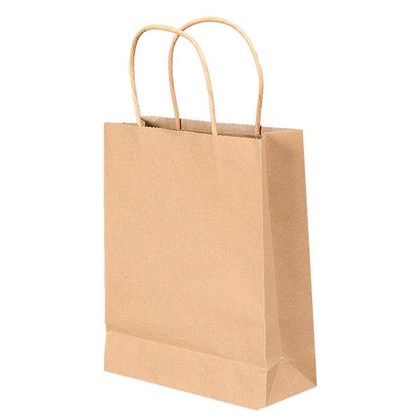 120gsm Brown Kraft Paper Cheap Retail Shopping Bags Custom Logo Printing